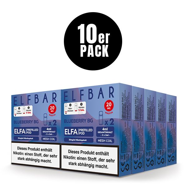 Elf Bar - Elfa Pod Blueberry BG 20mg/ml (2 Stück pro Packung)   